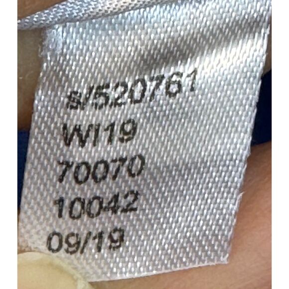 LOFT Pearl Snap Lyocell Chambray Popover Shirt Ruffle Neck, Sz S - Picture 9 of 9